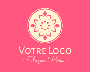 Floristry - Pink Ornamental Floral Pattern logo design