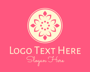 Pink Ornamental Floral Pattern Logo