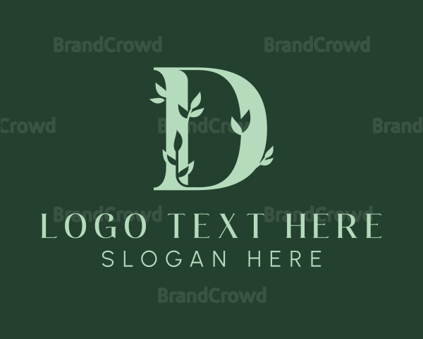 Organic Spa Letter D Logo