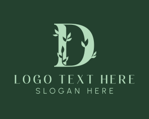 Organic Spa Letter D logo design