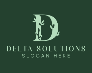 Organic Spa Letter D logo design