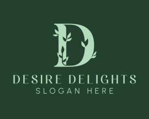 Organic Spa Letter D logo design