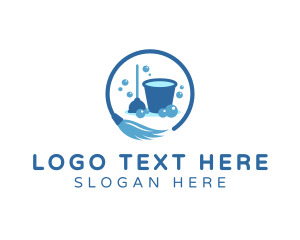 Poo - Mop Disinfection Cleaning logo design