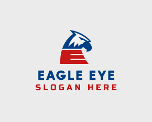 Patriotic Eagle Letter E logo design