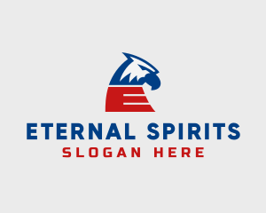 Patriotic Eagle Letter E logo design