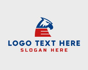 Democratic - Patriotic Eagle Letter E logo design