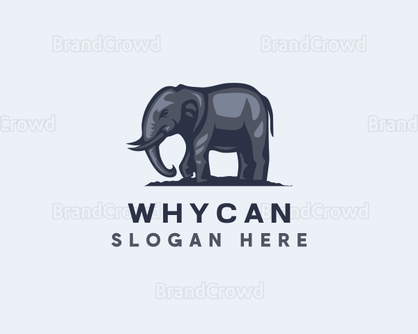 Wild African Elephant Logo