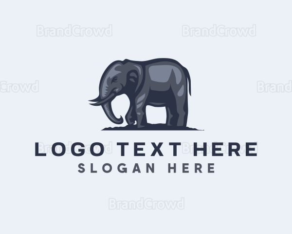 Wild African Elephant Logo