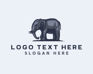 Elephant - Wild African Elephant logo design