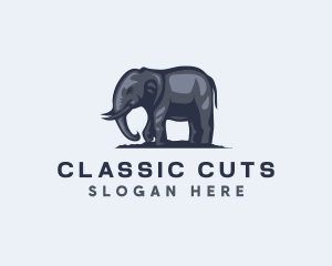 Wild African Elephant  Logo