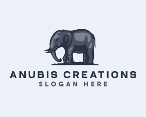 Wild African Elephant  logo design