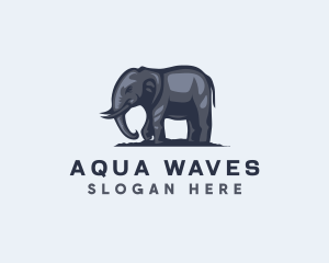 Wild African Elephant  logo design