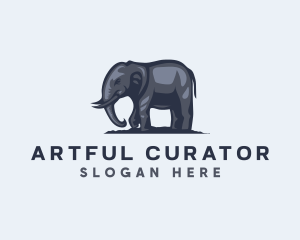 Wild African Elephant  logo design