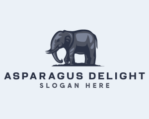 Wild African Elephant  logo design