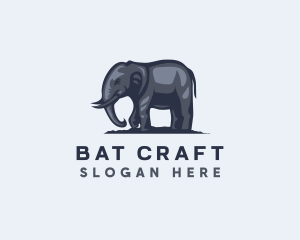 Wild African Elephant  logo design