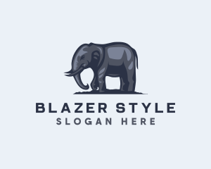 Wild African Elephant  logo design