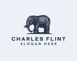 Wild African Elephant  logo design