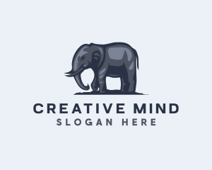 Wild African Elephant  logo design