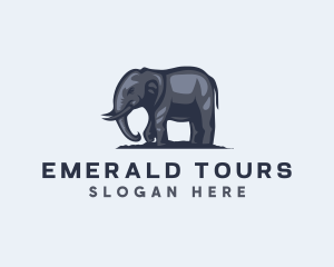 Wild African Elephant  logo design