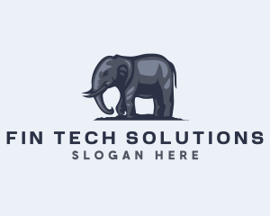 Wild African Elephant  logo design