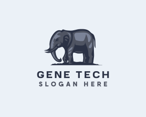 Wild African Elephant  logo design