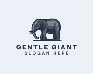 Wild African Elephant  logo design