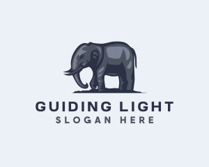 Wild African Elephant  logo design