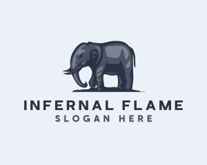 Wild African Elephant  logo design