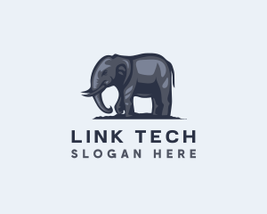 Wild African Elephant  logo design