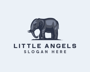 Wild African Elephant  logo design