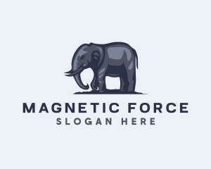 Wild African Elephant  logo design