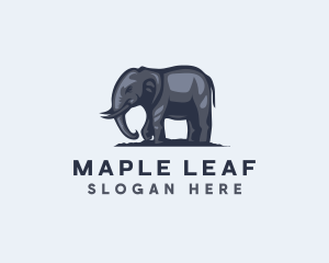 Wild African Elephant  logo design