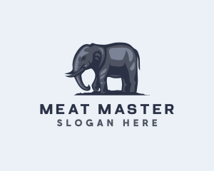 Wild African Elephant  logo design