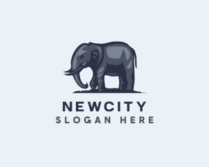 Wild African Elephant  logo design