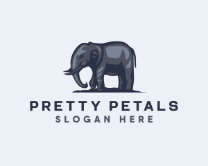 Wild African Elephant  logo design