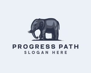 Wild African Elephant  logo design