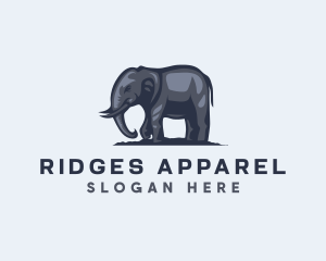 Wild African Elephant  logo design