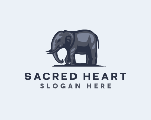 Wild African Elephant  logo design