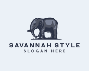 Savannah - Wild African Elephant logo design