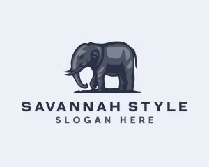 Wild African Elephant  logo design