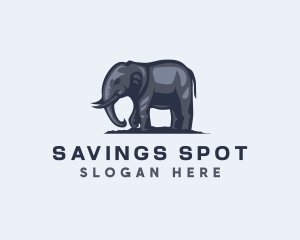 Wild African Elephant  logo design