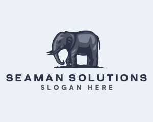 Wild African Elephant  logo design