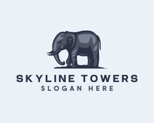 Wild African Elephant  logo design