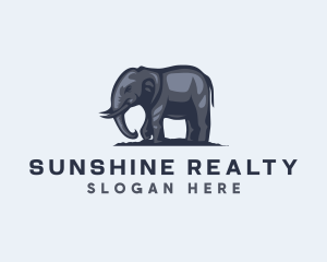 Wild African Elephant  logo design