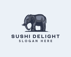 Wild African Elephant  logo design