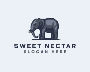 Wild African Elephant  logo design