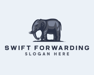 Wild African Elephant  logo design