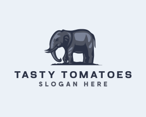 Wild African Elephant  logo design