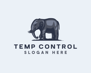 Wild African Elephant  logo design