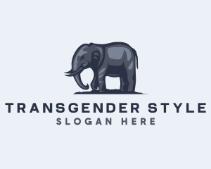 Wild African Elephant  logo design